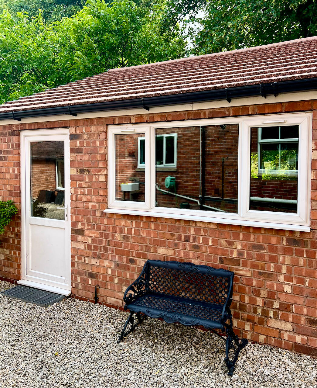 White UPVC windows and door before professional UPVC spraying in Stourbridge.